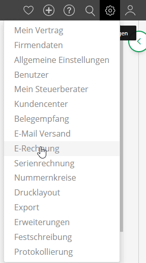 E-Rechnung Einstellung